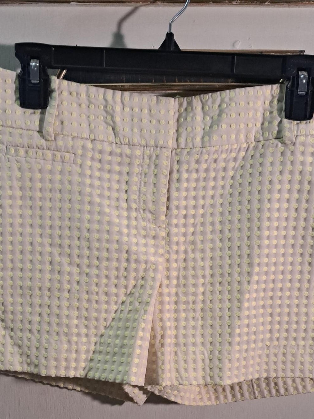 Ann Taylor The Loft Dress Shorr Yellow And Grey Dot Design